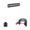 CAMVATE Long Cheese Plate + 5/8"-27 Male Threaded Cold Shoe Adapter + C-Clamp view 1