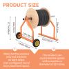 Metal Wire Spool Rack - Cable Rack with Wheels, Wire Spool Holder for Wire Spools Up to 28 Inches in Diameter, Cable Caddy with 220 Lb Capacity view 2