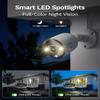 LongPlus 8MP 4K UHD Poe Wired Security Camera Outdoor for Security Cameras System, Cameras for Outdoor Home Security Spot Lights Color Night Vision, Strobe Light Alarm & Sound LPCP8B1 view 2