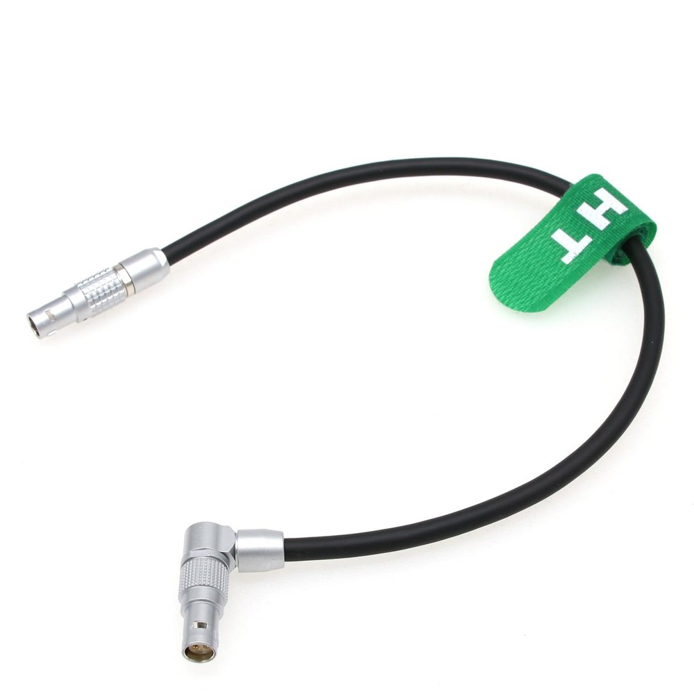 HangTon Komodo 6K Power Cable for RS3 pro Gimbal Tilta Pass Through Plate to RED Camera, 2 Pin Male to 2 Female Right Angle 12"