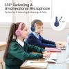 SIMOLIO 2 Pack Kids Headphones with Microphone for PC Laptop with 75/85/94dB Volume Limiting, Noise Cancelling Stereo Wired Headphones Kids with Cord for Boys, Girls, Teens view 2