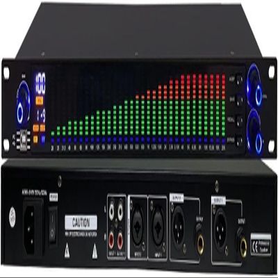 KANGJIEM Digital Equalizer EQ Noise Reductionwith Spectrum Display 31 Bands for KTV Stage Performance Board Stereo Level Indicator Professional Sound System Karaoke Equipment(Color:777S)