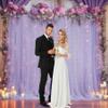 20x10ft Purple Tulle Backdrop Curtain with Lights String for Parites, Sheer Photo Backdrop Curtains with Lights for Wedding Backdrop Ceremony Reception Bridal Shower Baby Shower Birthday Party view 4