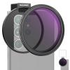 NEEWER 67mm Clip On Variable ND Filter Kit with Cold Shoe Phone Clip, Adjustable ND2-32 Filter Compatible with iPhone 17 16 15 Pro Max Plus Android Samsung Galaxy S24 S25 Ultra view 1