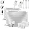 26FT Charge Cords with Quick 2A Power Adapter for Ring Camera Battery Indoor Outdoor Charging Cable for Ring Stick Up Cam Battery Spotlight Cam Pro Power Electronic Cable(White,2 Pack) view 1