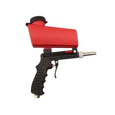 LBXKJQ Adjustable Sandblasting Gun 90psi Portable Sand Blaster Sand Blasting Machine Gravity Small Handheld Pneumatic Blasting Gun Set (Color : A with Gifts)