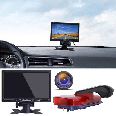 18mm Car Third Roof Top Mount Brake Lamp Light Rear View Reverse Parking Camera,Replacement for Van Ford Transit Connect 2 II/XL Cargo Titanium Passenger Wagon 2014-2022 (with 7 inch Monitor)