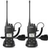 SAMCOM FPCN10A Two Way Radio with Shoulder Speaker Mic,3000mAh High Power 2 Way Radios Long Range, UHF Walkie Talkie earpiece with mic for Adults Construction Site School Security(2 Radios with 2 Mic view 1