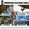 SAMCOM FPCN10A Two Way Radio with Shoulder Speaker Mic,3000mAh High Power 2 Way Radios Long Range, UHF Walkie Talkie earpiece with mic for Adults Construction Site School Security(2 Radios with 2 Mic view 3