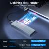 SAN ZANG MASTER 40Gbps M.2 NVMe SSD Enclosure with Cooling Fan, Aluminium USB4 NVMe SSD Enclosure for MacBook Air/Por M1/M2, Compatible with USB4/3.2/3.1/3.0/2.0, Support 2230/2242/2260/2280(M Key) view 2