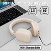 P37 Max Bluetooth Headphones Over The Ear,Beige Headphone Bluetooth with Microphone,80H Playtime,Deep Bass Memory Foam Ear Cups,audfonos inalmbricos Ideal for Travel, Home Office, Gym Workouts view 2