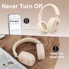 P37 Max Bluetooth Headphones Over The Ear,Beige Headphone Bluetooth with Microphone,80H Playtime,Deep Bass Memory Foam Ear Cups,audfonos inalmbricos Ideal for Travel, Home Office, Gym Workouts view 3
