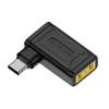 NFHK 140W 100W DC Jack 4.5x3.0mm Input to USB-C Type-C Angled 90 Degree Power Plug Charge Adapter for Laptop Phone view 1