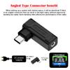 NFHK 140W 100W DC Jack 4.5x3.0mm Input to USB-C Type-C Angled 90 Degree Power Plug Charge Adapter for Laptop Phone view 3