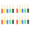 20 Pcs Banana Socket, Mixed, Speaker Banana Plug Banana Plug 2mm Coloured Banana Plug Color Speaker Terminal Binding Post Banana Plug Jack Socket Test Probes Connector, 2mm Panel view 1