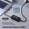 NFHK 140W 100W DC Jack 6.0x1.4mm Input to USB-C Type-C Angled 90 Degree Power Plug Charge Adapter for Laptop Phone view 4