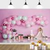 12X10ft Happy 1st Birthday Backdrop for Girl, Pink Balloon Birthday Background Sweet Birthday Photography Background Banner, Girls Birthday Party Background Decoration Photo Studio Prop view 2