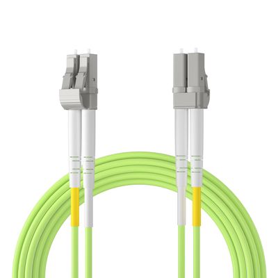 5M OM5 LC to LC Fiber Patch Cable, 1G/10G/40G/100G Multimode Fiber Jumper, WDM Technology, Duplex LC-LC UPC, MMF 50/125um, 850nm, LSZH, for SFP Transceiver, Networks, Green, 5 Meter(16.4ft)