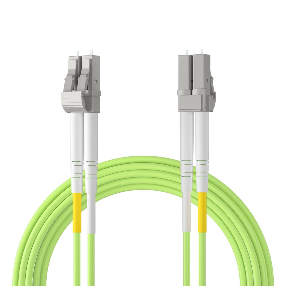 5M OM5 LC to LC Fiber Patch Cable, 1G/10G/40G/100G Multimode Fiber Jumper, WDM Technology, Duplex LC-LC UPC, MMF 50/125um, 850nm, LSZH, for SFP Transceiver, Networks, Green, 5 Meter(16.4ft)