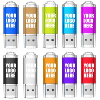 100 Pack 1GB Custom USB Flash Drives Personalized Thumb Drive Printed with Your Logo - 100 PCS, 1GB