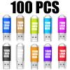 100 Pack 1GB Custom USB Flash Drives Personalized Thumb Drive Printed with Your Logo - 100 PCS, 1GB view 2