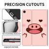 AIRWEE Case for Samsung Galaxy Tab A9+ Plus 11'', Adjustable Stand Galaxy Tab A9 Plus Case, PU Leather Cover with Auto Sleep/Wake for Galaxy Tab A9+/ A9 Plus SM-X210/X216/X218 Case, Cute Pink Pig view 2