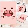 AIRWEE Case for Samsung Galaxy Tab A9+ Plus 11'', Adjustable Stand Galaxy Tab A9 Plus Case, PU Leather Cover with Auto Sleep/Wake for Galaxy Tab A9+/ A9 Plus SM-X210/X216/X218 Case, Cute Pink Pig view 3
