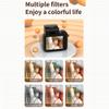 Camnoon 1080P Mini Digital Camera Digital Video Camera with 1.44 Inch Screen 90 Rotatable Flash Built-in 6 Filters Battery Birthday Festival Gift for Tees Students view 4