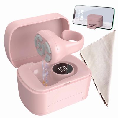 RIGENO Remote Control Scrolling Ring for Tiktok, Bluetooth Camera Shutter Remote Clicker, Smart Ring with Holder, Page Turner for Kindle App, ipad, iPhone, iOS, Android(Pink), Standard