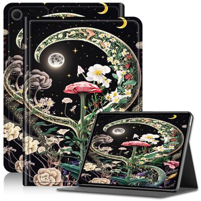 AIRWEE Case for Samsung Galaxy Tab A9+ Plus 11'', Adjustable Stand Galaxy Tab A9 Plus Case, PU Leather Cover with Auto Sleep/Wake for Galaxy Tab A9+/ A9 Plus SM-X210/X216/X218 Case, Wildflower Moon