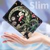 AIRWEE Case for Samsung Galaxy Tab A9+ Plus 11'', Adjustable Stand Galaxy Tab A9 Plus Case, PU Leather Cover with Auto Sleep/Wake for Galaxy Tab A9+/ A9 Plus SM-X210/X216/X218 Case, Wildflower Moon view 4
