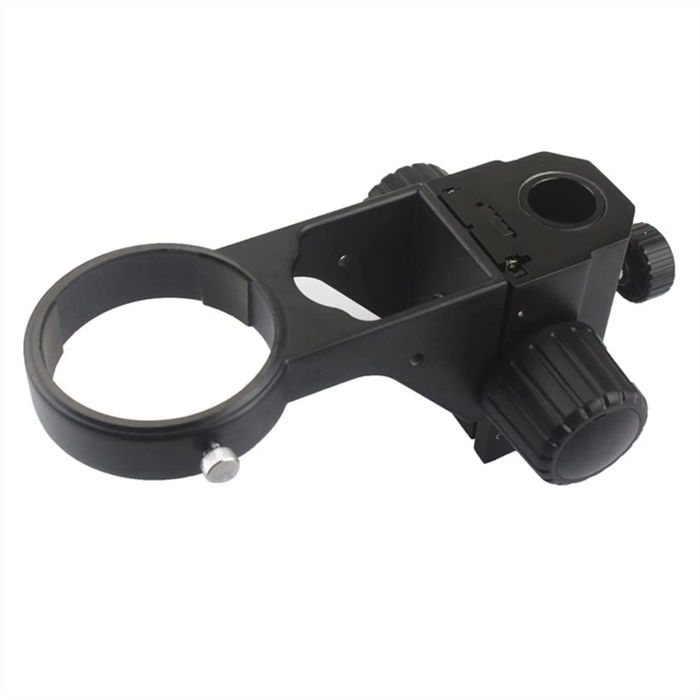 Microscope Kit White/Black 76mm Diameter Microscope Stand Holder Bracket Stereo Zoom Microscope Adjustable Industrial Trinocular Binocular Microscope Arms Microscope Lens Adapters ( Color : Black )