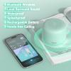 Bobtot Portable Bluetooth Speakers with Strap Easy to Carry, Wireless IPX5 Waterproof Mini Speaker with Loud Stereo Sound, 20 Hours Playtime, Rechargeable Battery, Built-in Microphone, Green view 2