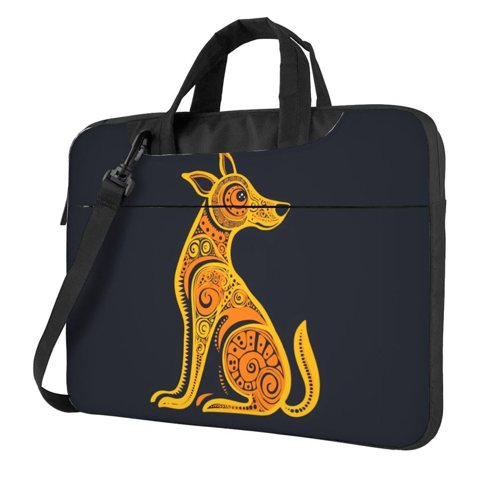 BTCOWZRV Orange Dog Laptop Bag 13 inch Laptop Messenger Shoulder Bag Travel Computer Bag for Women Men