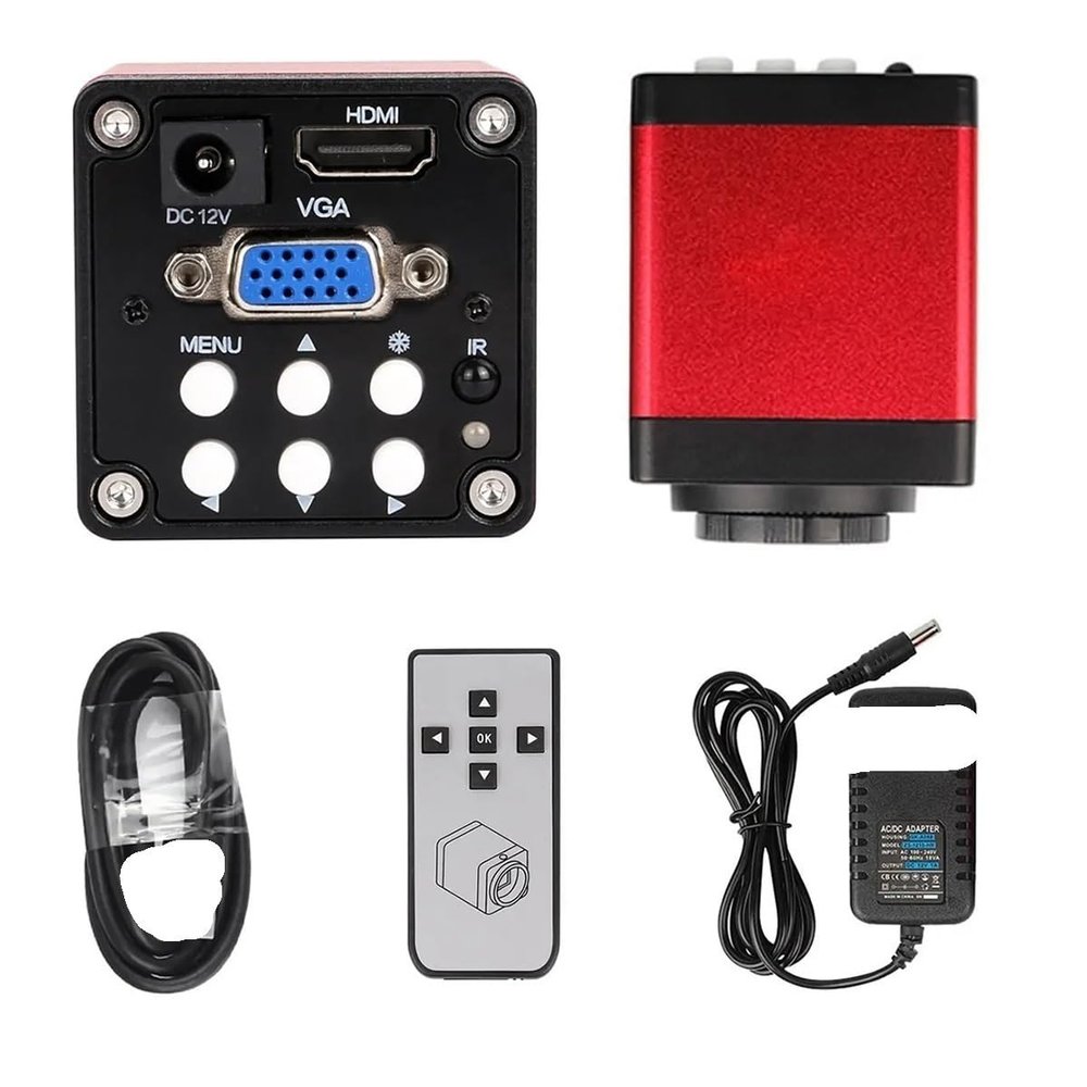 JOEBO Microscope Kit 13MP HD Electronic Digital Microscope Camera Control 130/150/180X C-Mount Lens Microscope Lens Adapters (Color : Accessories Camera)