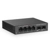 6 Port 2.5G Managed Switch, 4 x 2.5Gbps Base-T Ports and 2 x 10G SFP+ Slot, Support LACP/QOS/VLAN/IGMP, Mini Metal Fanless YuLinca 2.5Gb Easy Web Wallmount Switch view 1