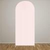 2D Printed Ripples Party Arch Covers Arched Backdrop Cover Stretchy Cover for Party Decoration Round Top Frame Spandex Cover (Light Pink459,6.5x3.3ft) view 2
