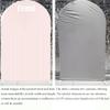 2D Printed Ripples Party Arch Covers Arched Backdrop Cover Stretchy Cover for Party Decoration Round Top Frame Spandex Cover (Light Pink459,6.5x3.3ft) view 3