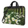 13 inch Laptop Tote Bag Men Women Spring Garden Daisy Flower Shoulder Laptop Sleeve Briefcase Messenger Computer Bag view 1