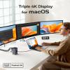 Baseus SpaceMate(MAC) Docking Station, USB C Docking Station 3 Monitors with 4K HDMI, 10Gbps USB Ports, 100W PD, Gigabit Ethernet, Audio, Laptop Docking Station for Mac & Win view 2