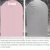 2D Printed Ripple Party Arch Cover Curved Top Backdrop Stretchy Spandex for Party Decoration,Elastic Washable Fabric (Pink,6.5x3.3ft) view 3