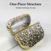 YOUULAR Protective Case for Airpods Pro Generation with Rhinestones, Glitter Rhinestone Diamond Cover Anti-Slip Anti-Scratch Case for Women and Girls Gradient Black view 4