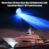 CHICIRIS Underwater Light, Quick Disconnect IP68 Dock Light 12V Brass Glass Blue for Dock Parties Pool Events Marine Use view 2