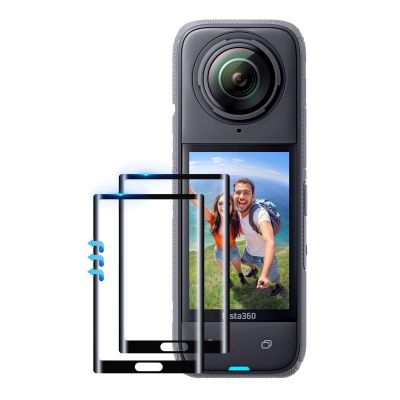 2 Pack Screen Protector Film for Insta360 X5/Insta360 X4,Tempered Glass LCD Display Film for Insta 360 X5/insta 360 X4 Accessories,Curved Edges for Seamless Fit,Ultra HD,9H Hardness,Scratch Resistant