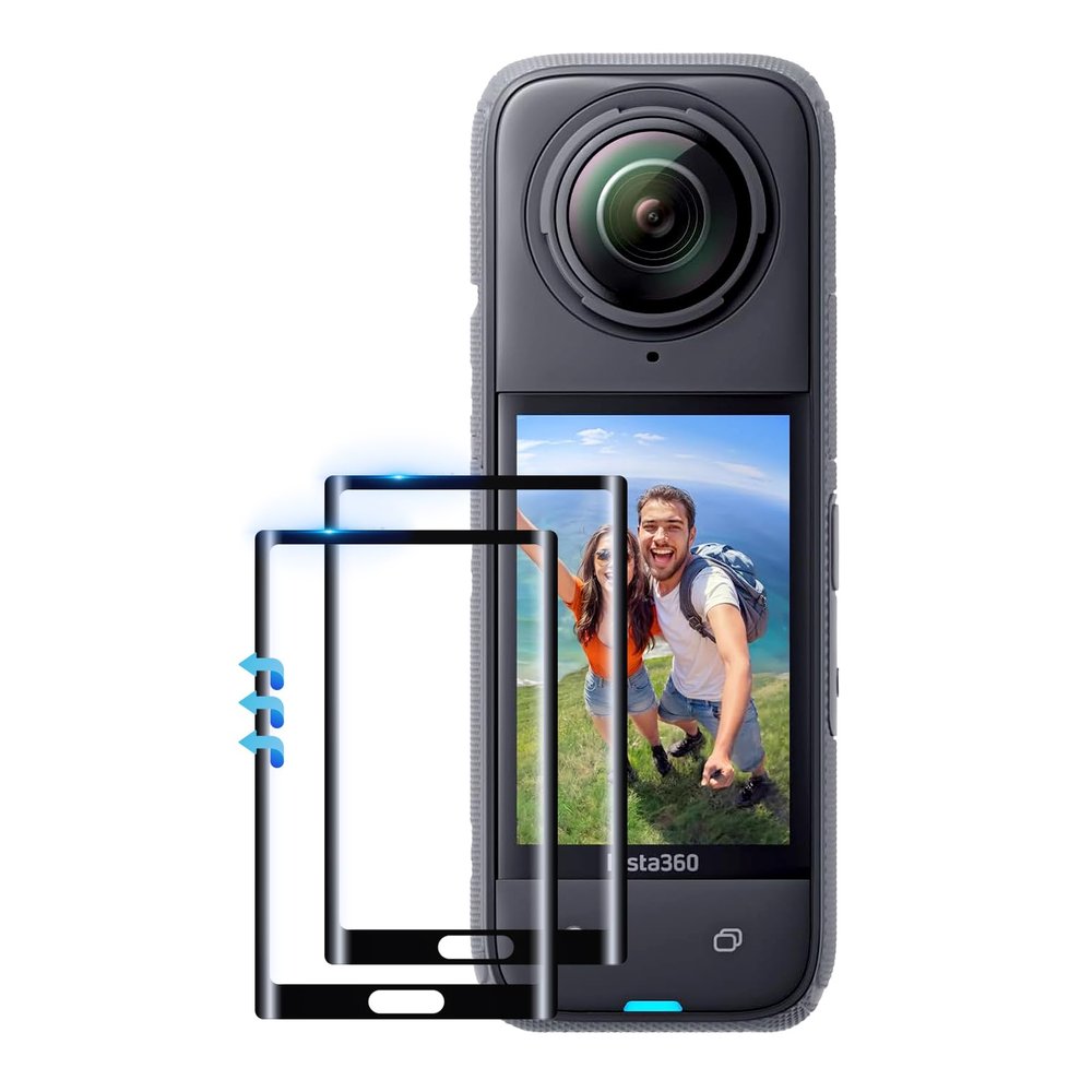 2 Pack Screen Protector Film for Insta360 X5/Insta360 X4,Tempered Glass LCD Display Film for Insta 360 X5/insta 360 X4 Accessories,Curved Edges for Seamless Fit,Ultra HD,9H Hardness,Scratch Resistant