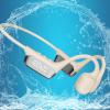 AYI Swim Headphones True Bone Conduction Open Ear Headset LED Screen Power Indicator Underwater MP3 Player Built-in 32G Memory IP68 Waterproof Bluetooth Earphone for Sport Running-S10 White view 1