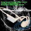 AYI Swim Headphones True Bone Conduction Open Ear Headset LED Screen Power Indicator Underwater MP3 Player Built-in 32G Memory IP68 Waterproof Bluetooth Earphone for Sport Running-S10 White view 2