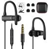 3.5mm Wired Headphones Over Ear Buds for School Earhook Wrap Around Corded Plug in Earphones Sport Running Workout Gym Earbuds Microphone for iPhone 6 6s Samsung/Galaxy A14 MP3 MP4 PC Laptop Computer view 1