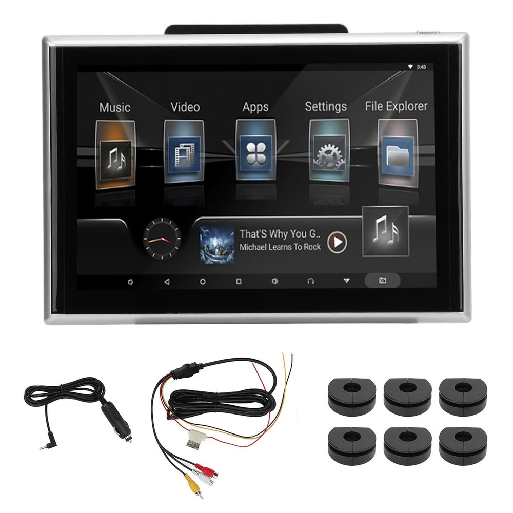 DirectNine Basics 9in HD Car Headrest Video Player Wifi2G32G ROM9.0, Rear Seat Entertainment System with 4k Pictures, Genericgw1d093eak