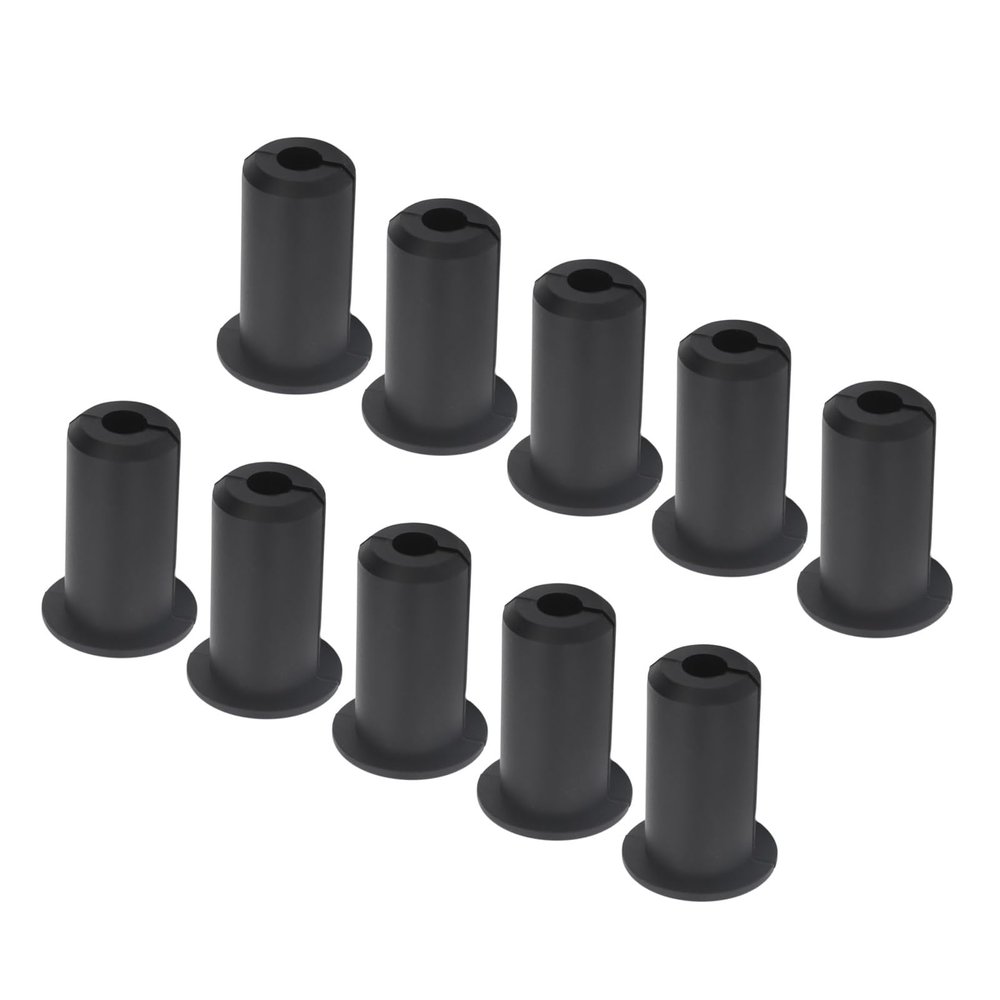 Cable Routing Kit, 10pcs Silicone Wall Grommet Feed Through Bushings for 0.75in Cable, Antenna Guard, Indoor & Outdoor Use (Black)